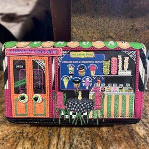 NWT Vendula London I-Scream Parlour Ziparound Wallet Halloween